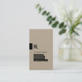 Carte de visite de concepteur (Debout devant)