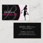 Carte de visite de concepteur de bijoux (Devant / Derrière)