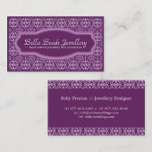 Carte de visite de concepteur de bijoux (Devant / Derrière)