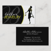 Carte de visite de concepteur de bijoux (Devant / Derrière)