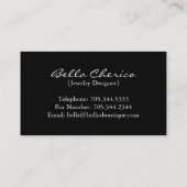 Carte de visite de concepteur de bijoux (Dos)