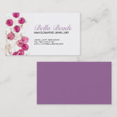 Carte de visite de concepteur de bijoux (Devant / Derrière)