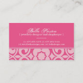 Carte de visite de concepteur de bijoux (Dos)