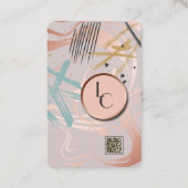 carte de visite de concepteur de code qr abstrait (Devant)