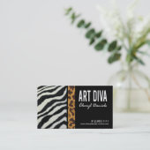 Carte de visite de concepteur de diva d'art (Debout devant)