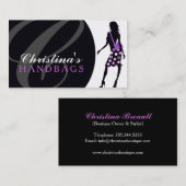 Carte de visite de concepteur de sac à main de (Devant / Derrière)