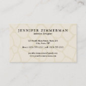 Carte de visite de concepteur d'impression de (Dos)