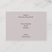 Carte de visite de concepteur d'intérieur (Dos)