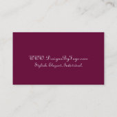 Carte de visite de concepteur d'intérieur ou de (Dos)