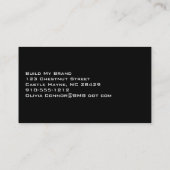 Carte de visite de concepteur professionnel en cui (Dos)