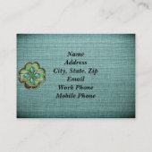 Carte de visite de concepteur turquoise (Dos)