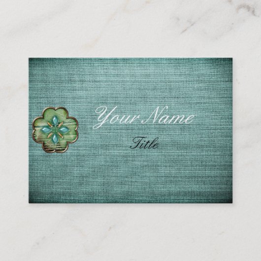 Carte de visite de concepteur turquoise (Devant)