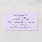 Carte de visite de conception Blueberry (Dos)