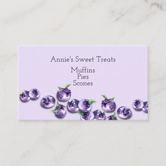 Carte de visite de conception Blueberry (Devant)