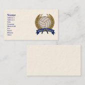 Carte de visite de conception classique de volley- (Devant / Derrière)