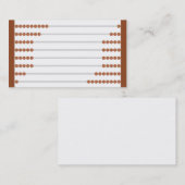 Carte de visite de conception d'abaque (Devant / Derrière)