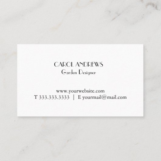 Carte de visite de conception d'arbre polyvalent (Dos)