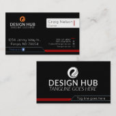 Carte de visite de conception d'art visuel (Devant / Derrière)