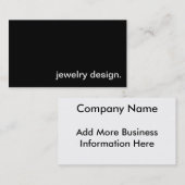 Carte de visite de conception de bijoux (Devant / Derrière)