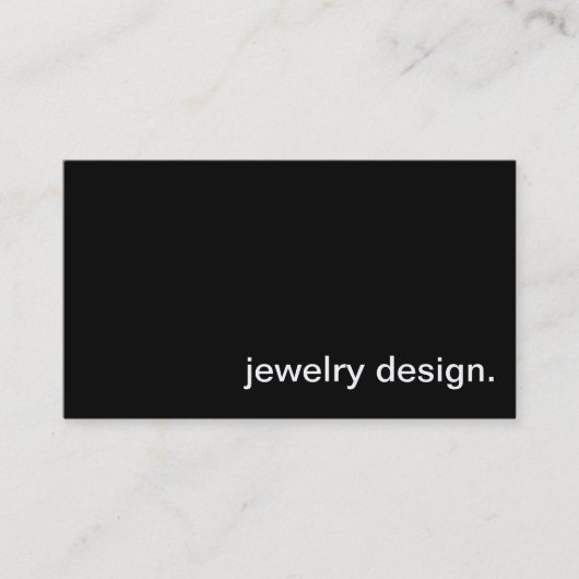 Carte de visite de conception de bijoux (Devant)