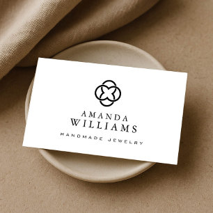 Carte de visite de conception de bijoux de logo Ab