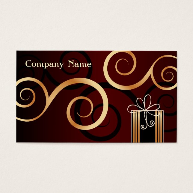 Carte de visite de conception de boutique cadeaux (Devant)