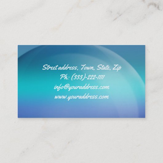 Carte de visite de conception de bulle bleue Denti (Dos)