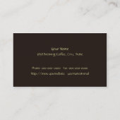 Carte de visite de conception de café 2 (Dos)