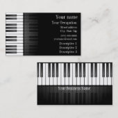 Carte de visite de conception de clavier noir en g (Devant / Derrière)