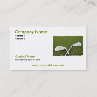 Carte de visite de conception de club de golf