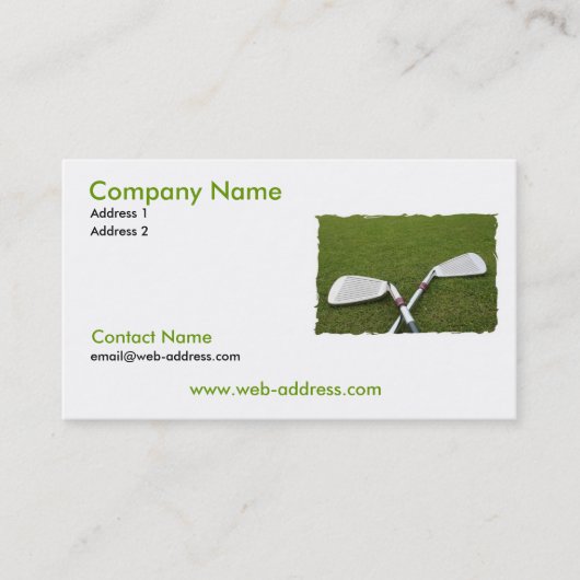 Carte de visite de conception de club de golf (Devant)
