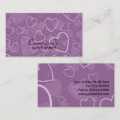 Carte de visite de conception de coeur (Devant / Derrière)