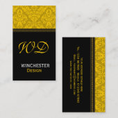 Carte de visite de conception de damassé de (Devant / Derrière)