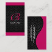 Carte de visite de conception de damassé de (Devant / Derrière)