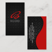 Carte de visite de conception de damassé de (Devant / Derrière)