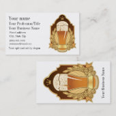 Carte de visite de conception de la bière (Devant / Derrière)