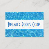 Carte de visite de conception de la piscine à eau (Dos)