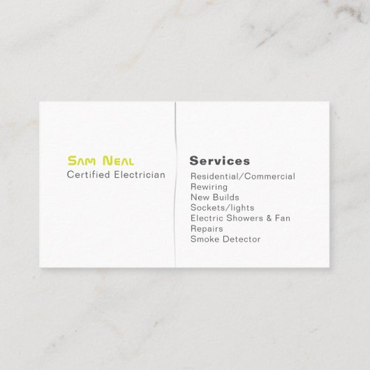 Carte de visite de conception de logo d'ampoule (Dos)