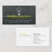 Carte de visite de conception de logo d'ampoule (Devant / Derrière)