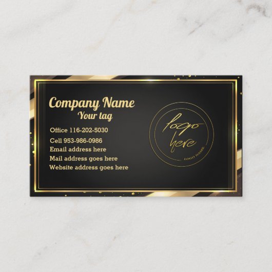 Carte de visite de conception de logo professionne (Devant)