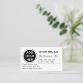 Carte de visite de conception de logo professionne (Debout devant)