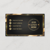 Carte de visite de conception de logo professionne (Dos)