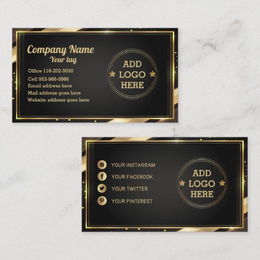 Carte de visite de conception de logo professionne (Devant / Derrière)