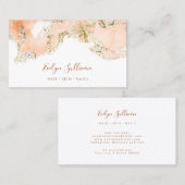 carte de visite de conception de marbrage de pêche (Devant / Derrière)