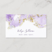 carte de visite de conception de marbrage lavande (Devant)