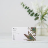 Carte de visite de conception de paon (Debout devant)