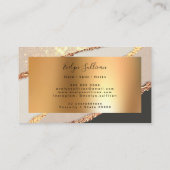 Carte de visite de conception de papier noir or (Dos)