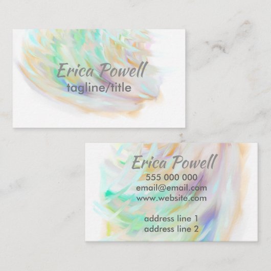 carte de visite de conception de peinture abstrait (Devant / Derrière)