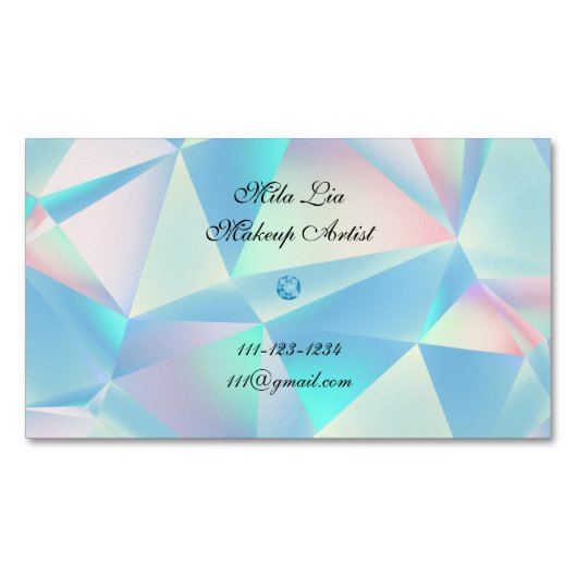 carte de visite de conception de pierre bleue opal (devant)