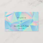 carte de visite de conception de pierre bleue opal (Dos)